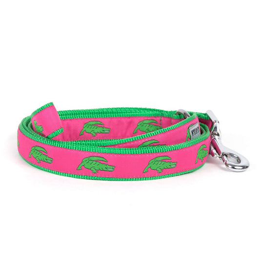 Alligators Dog Leash Pink