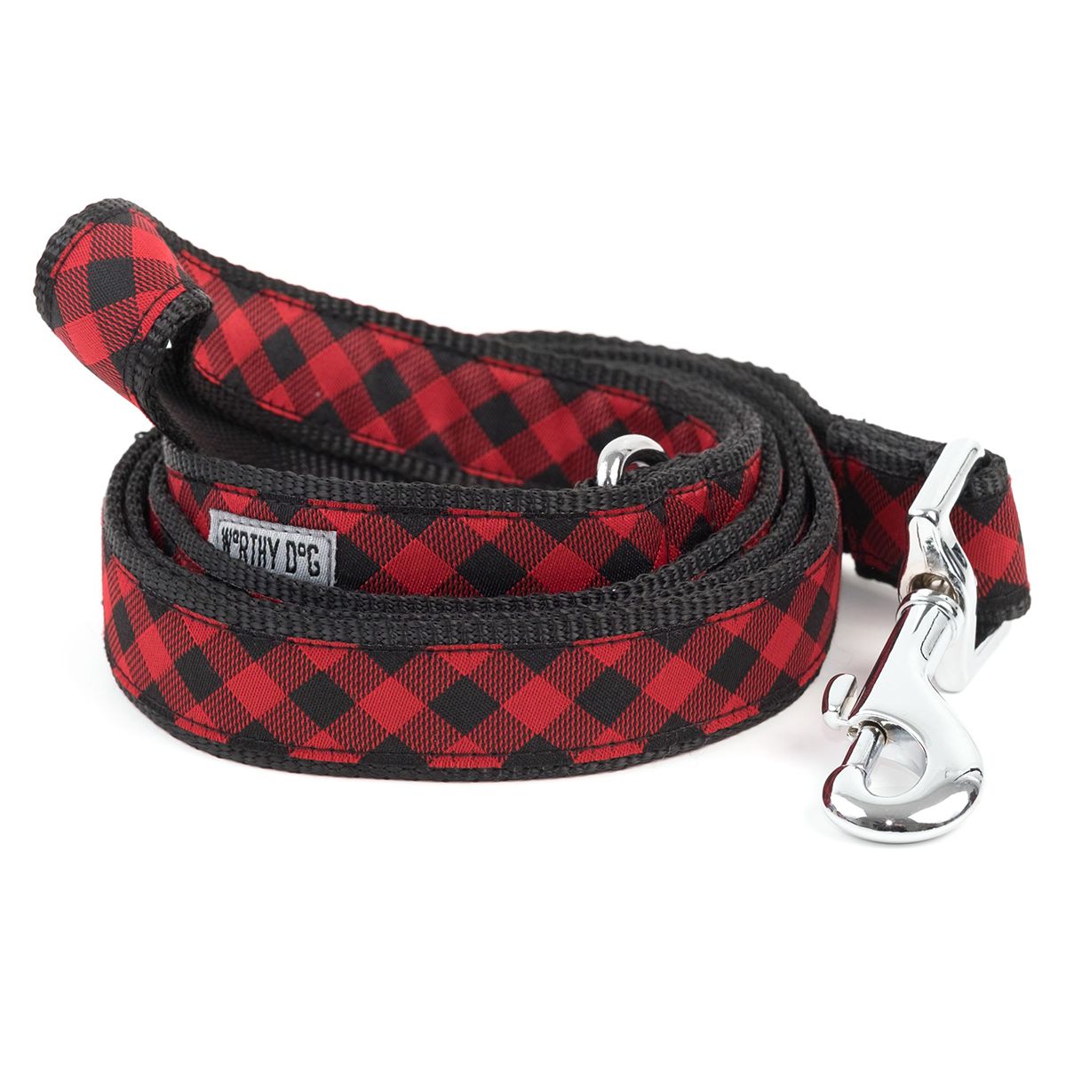 Bias Buffalo Plaid Dog Leash Red/Black
